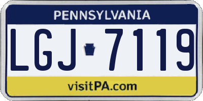 PA license plate LGJ7119