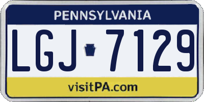 PA license plate LGJ7129
