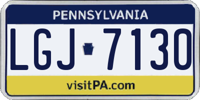 PA license plate LGJ7130