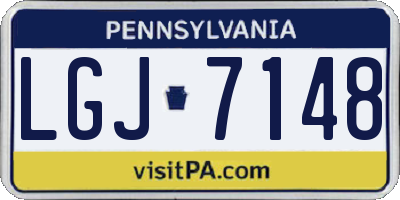 PA license plate LGJ7148
