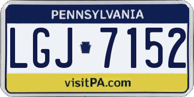 PA license plate LGJ7152