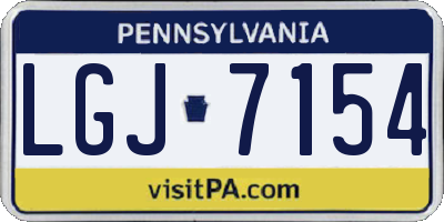 PA license plate LGJ7154