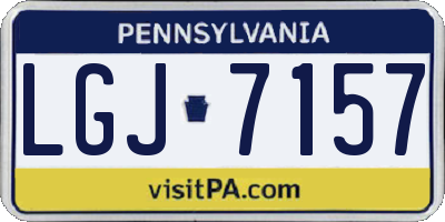 PA license plate LGJ7157