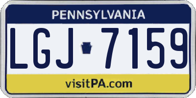 PA license plate LGJ7159
