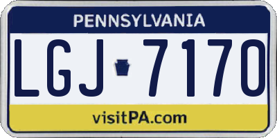 PA license plate LGJ7170
