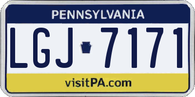 PA license plate LGJ7171