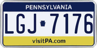 PA license plate LGJ7176