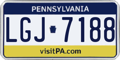 PA license plate LGJ7188