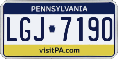 PA license plate LGJ7190