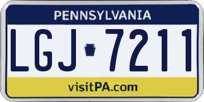 PA license plate LGJ7211