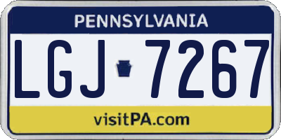 PA license plate LGJ7267