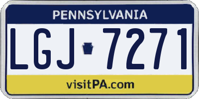 PA license plate LGJ7271