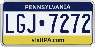 PA license plate LGJ7272