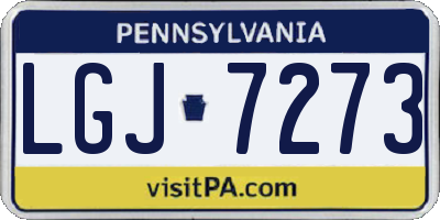 PA license plate LGJ7273
