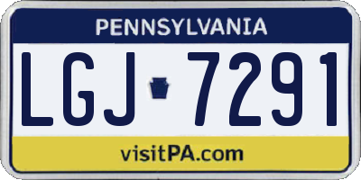 PA license plate LGJ7291