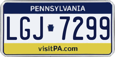 PA license plate LGJ7299