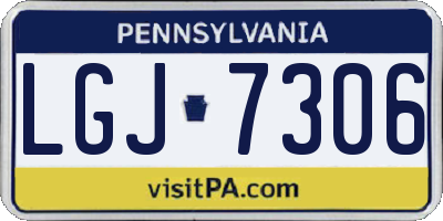 PA license plate LGJ7306