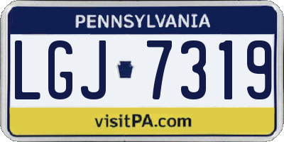 PA license plate LGJ7319