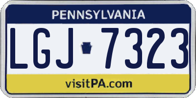 PA license plate LGJ7323