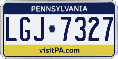 PA license plate LGJ7327