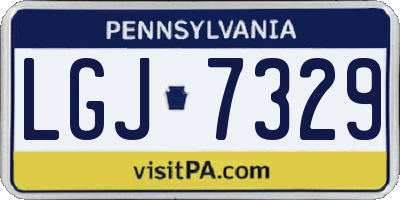 PA license plate LGJ7329
