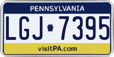 PA license plate LGJ7395