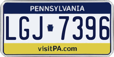 PA license plate LGJ7396