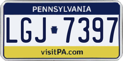 PA license plate LGJ7397