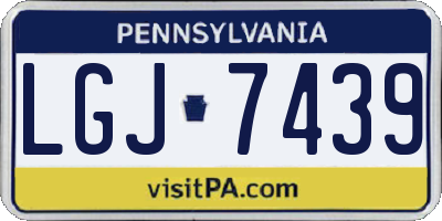 PA license plate LGJ7439