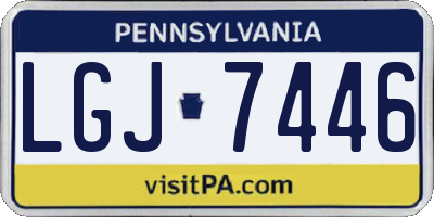 PA license plate LGJ7446