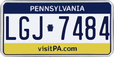 PA license plate LGJ7484