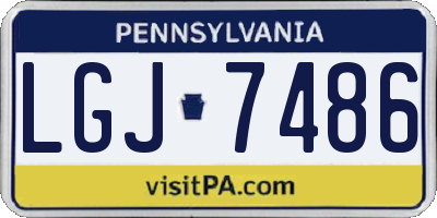 PA license plate LGJ7486