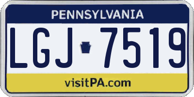 PA license plate LGJ7519