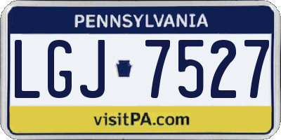 PA license plate LGJ7527