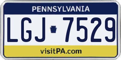 PA license plate LGJ7529