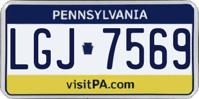 PA license plate LGJ7569