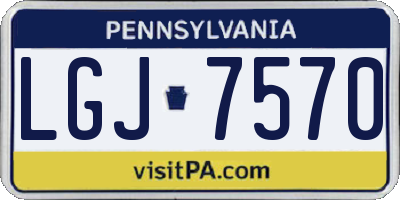 PA license plate LGJ7570