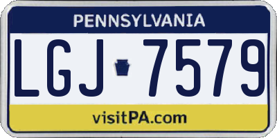 PA license plate LGJ7579