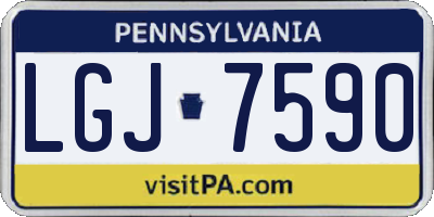 PA license plate LGJ7590