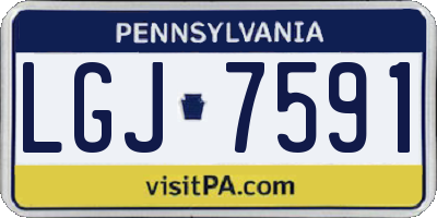 PA license plate LGJ7591