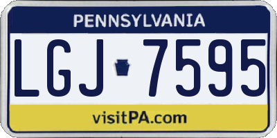 PA license plate LGJ7595