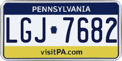 PA license plate LGJ7682