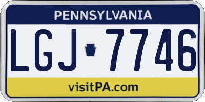 PA license plate LGJ7746