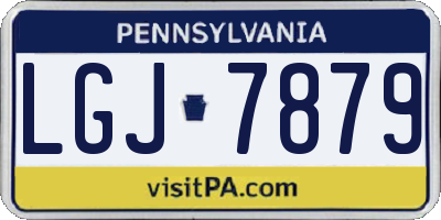 PA license plate LGJ7879