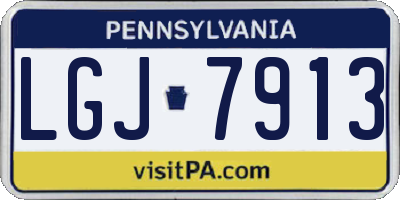 PA license plate LGJ7913
