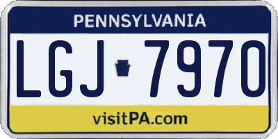 PA license plate LGJ7970