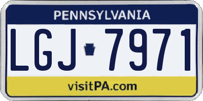 PA license plate LGJ7971