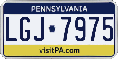 PA license plate LGJ7975