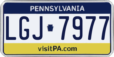 PA license plate LGJ7977