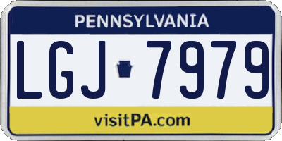 PA license plate LGJ7979
